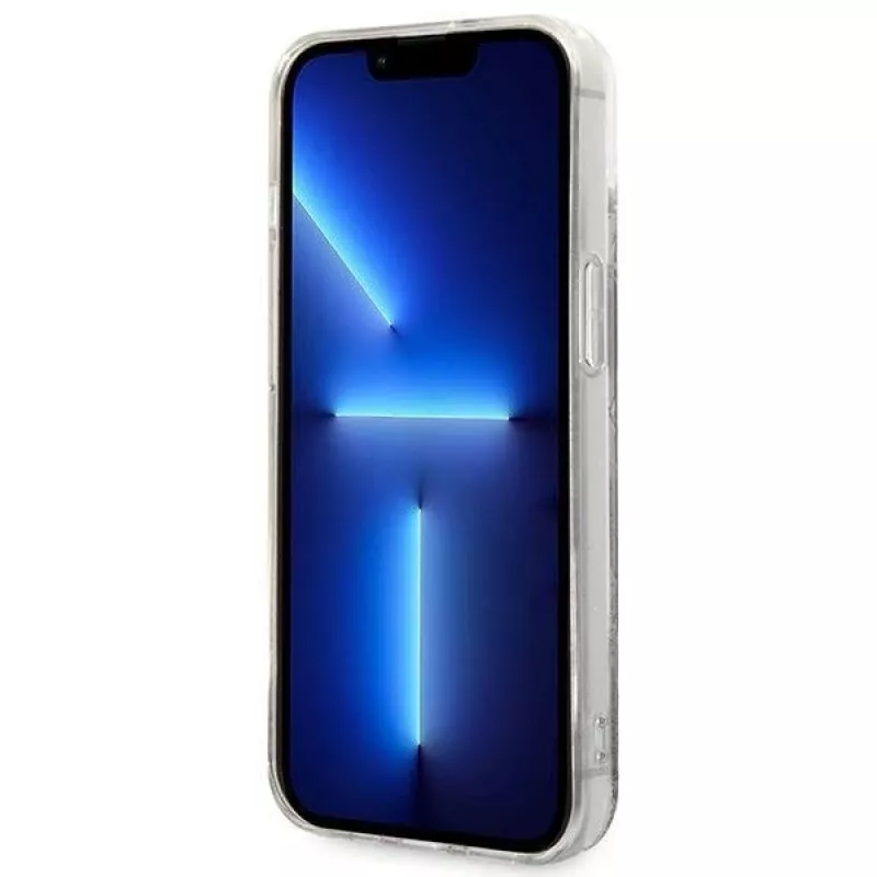 Karl Lagerfeld KLHCP14MLMNMK iPhone 14 Plus 6.7 cietais maciņš melns / melns Liquid Glitter Monogram