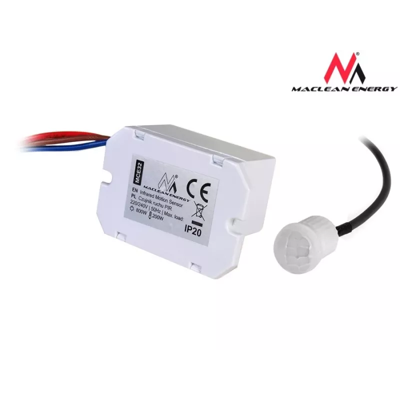 Kustības detektors Pasīvais infrasarkanais sensors Maclean MCE32