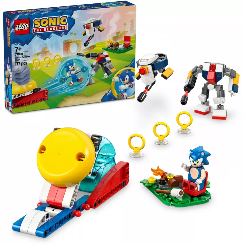 Konstruktors LEGO Sonic the Hedgehog 77001 Campfire Showdown, 177 daļas, 1 minifigūriņa, vecums 7+