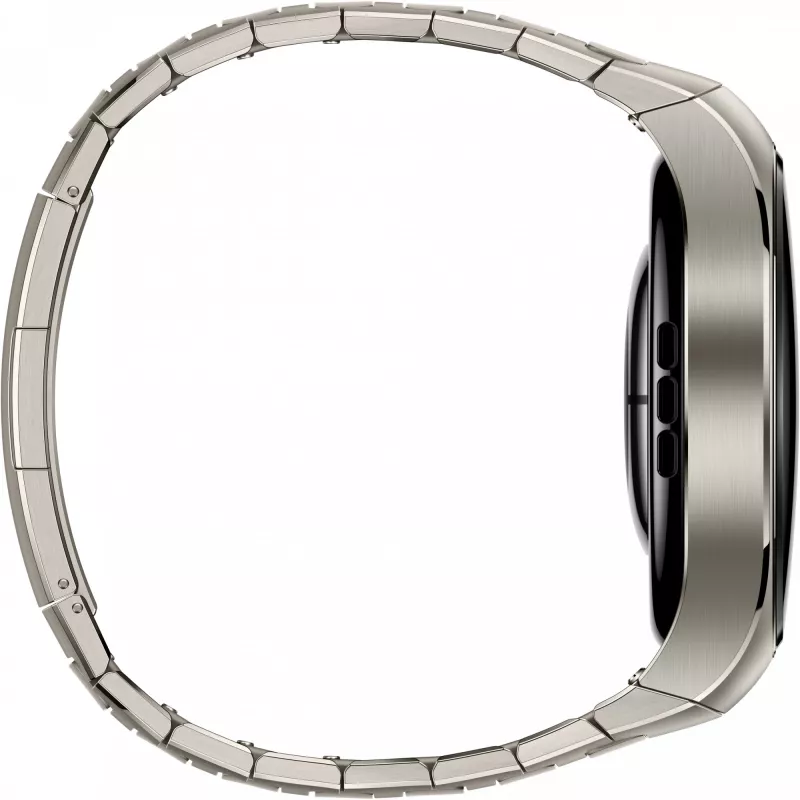 Viedpulkstenis HUAWEI WATCH 5, 1,5 collu AMOLED, 466×466, 46 mm titāna korpuss, Wi‑Fi, GPS, Sudrabs