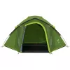 Coleman Dome Tent Darwin 4 Plus Melnsout — 4 personu tuneļtelts ar priekštelpu, tumši zaļa/gaiši zaļa