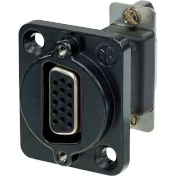 Neutrik NADB15FF-B kabeļa adapteris VGA melns - nerūsējošais tērauds (NADB15FF-B)
