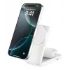Belkin UltraCharge 25W Qi2 2 vienā salokāms bezvadu uzlādes statīvs, balts (WIZ038KQWH)