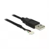 USB kabelis DeLOCK 1,5 m USB2.0-A/5p melns