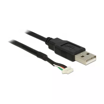 USB kabelis DeLOCK 1,5 m USB2.0-A/5p melns