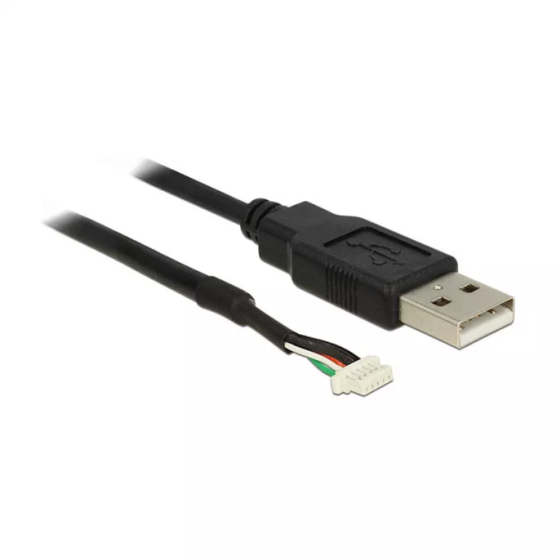 USB kabelis DeLOCK 1,5 m USB2.0-A/5p melns