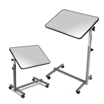 Naktsgaldiņš HERDEGEN EASY modelis 421000 — kompakts naktsgaldiņš, regulējams augstums 70–105 cm, galda virsma 600×400 mm, slīpums 0–90°, 4 bloķējami riteņi, maks. slodze 10 kg