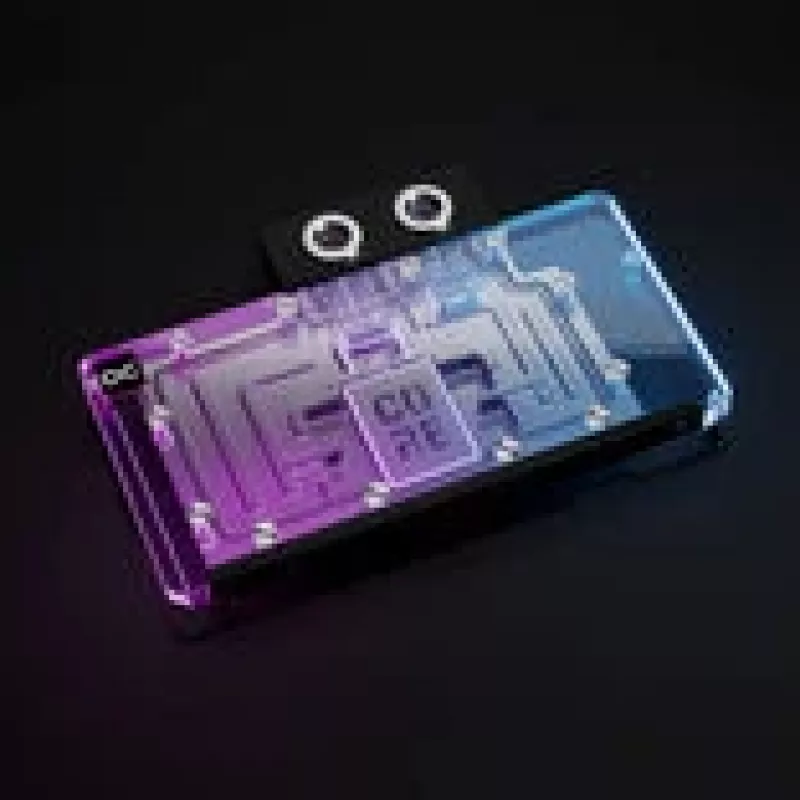 Alphacool Core RX 9070 XT Swift+ Transparent Chrome šķidruma dzesēšanas bloks GPU