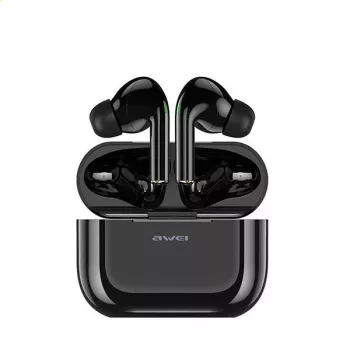 AWEI Bluetooth 5.0 T29 TWS austiņas + dokstacija melna/melna