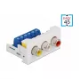 Delock Easy 45 modulis, 3 x RCA ligzdas, 22,5 x 45 mm, balts