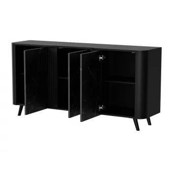 Kumode Cama Meble VOLARE 151 x 39 x 75 cm, melna / San Sebastian