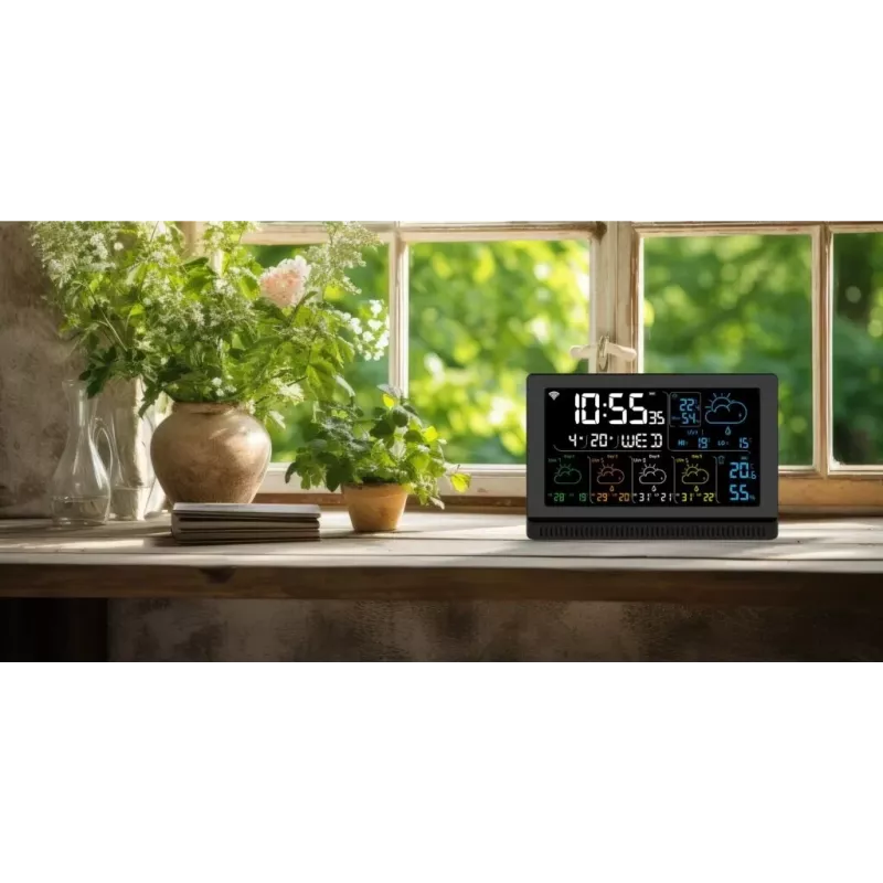 Viedais skaļrunis MANTA MTO200B Windy Melns — Bluetooth un Wi‑Fi bezvadu audio, balss asistenta atbalsts