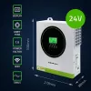 Ārpustīkla saules invertors QOLTEC 3500W modelis 53864 autonomām fotoelementu sistēmām