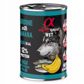 ALPHA SPIRIT WET Sardīne ar banānu - mitrā suņu barība - 400g