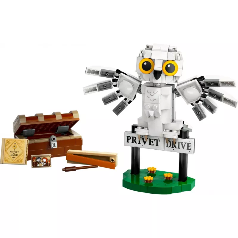 LEGO Harija Potera uzbūvējamais Hedviga Priveta ieliņā modelis 76425 — 337 detaļas, 100 mm augstums, ieteicamais vecums 7+