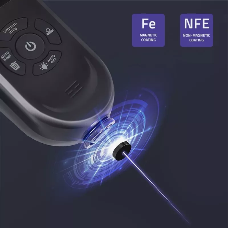 Pārklājuma biezuma mērītājs QOLTEC 50646 LCD 0–2000 µm