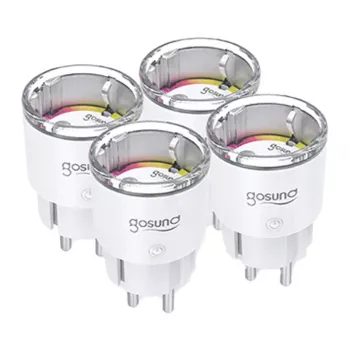 Viedā kontaktligzda Gosund EP2-Z 10A — četru gabalu komplekts ZigBee vadībai