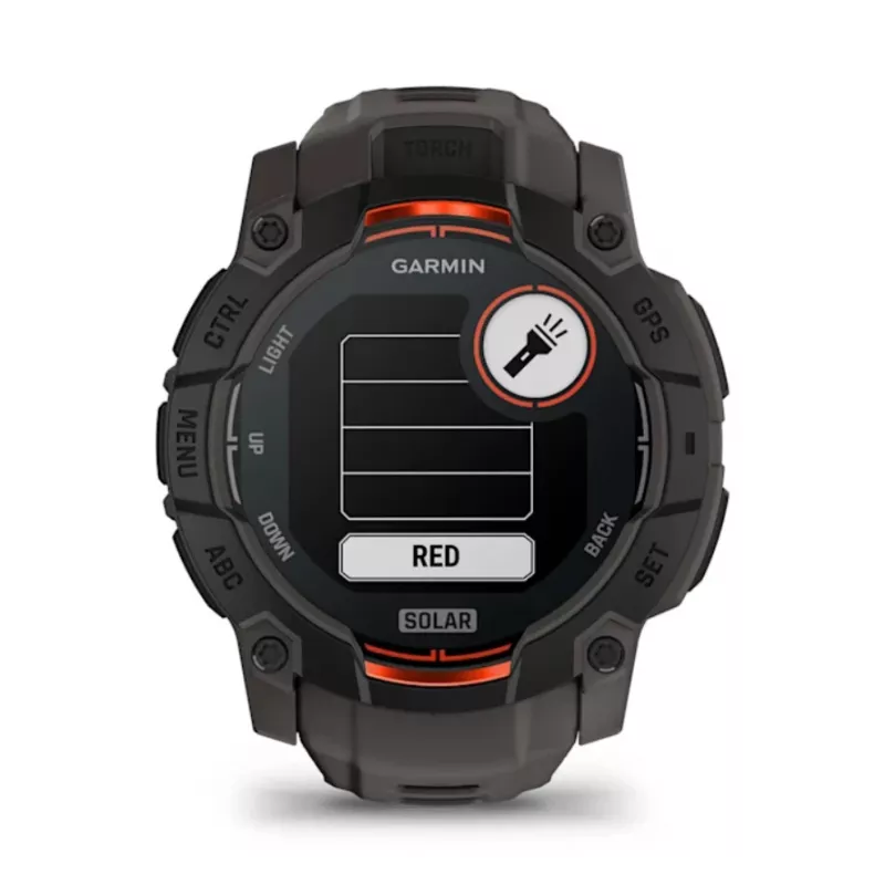 Garmin Instinct 3 Solar GPS viedpulkstenis 1,3 collu MIP 176x176 skārienekrāns melnā krāsā