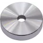 Omnitronic Puck Single Connector — alumīnija sudraba krāsā, vienkanāla audio savienotājs