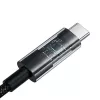 Baseus Gem USB A uz USB C ātrās uzlādes kabelis 2 m 100 W melns