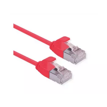 ROLINE DataCenter - komutācijas kabelis - RJ-45 (V) uz RJ-45 (V) - 3 m - U/FTP - CAT 6a - bez halogēna, liešanas, aizķeršanās novēršanas, vīts, 10 Gigabit Ethernet - sarkans, Pantone 199C (21.15.3316)