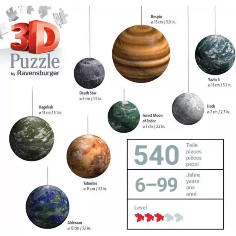 3D Puzzle Ravensburger 11577 Star Wars 531 gab.