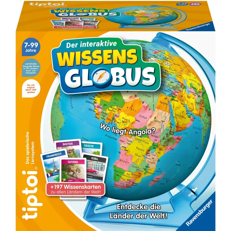 Izglītojoša rotaļlieta Ravensburger tiptoi Interaktīvais zināšanu globuss
