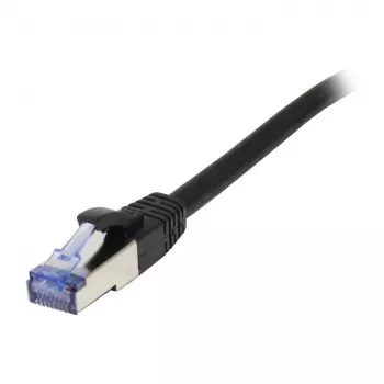 Patch vads RJ45 - CAT6A 500Mhz - 1,5m - melns - S-STP(S/FTP) - AWG27 - LSZH - Synergy 21