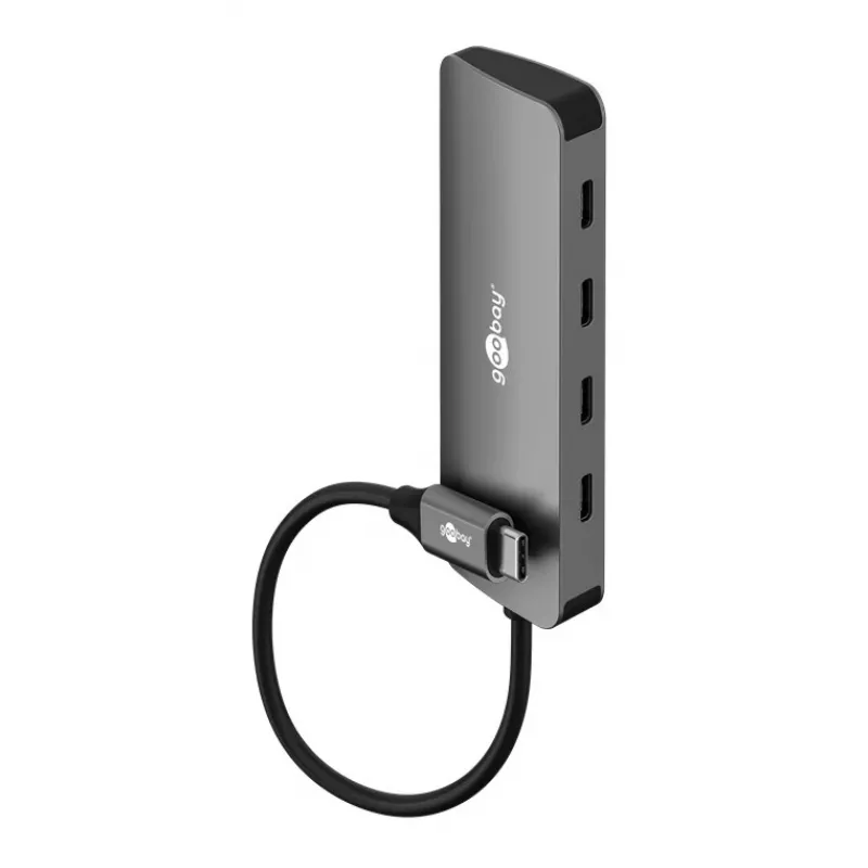 Goobay Slim 4-Port USB-Hub USB-C līdz 10 Gbit/s - -Plug> 4x (76565)