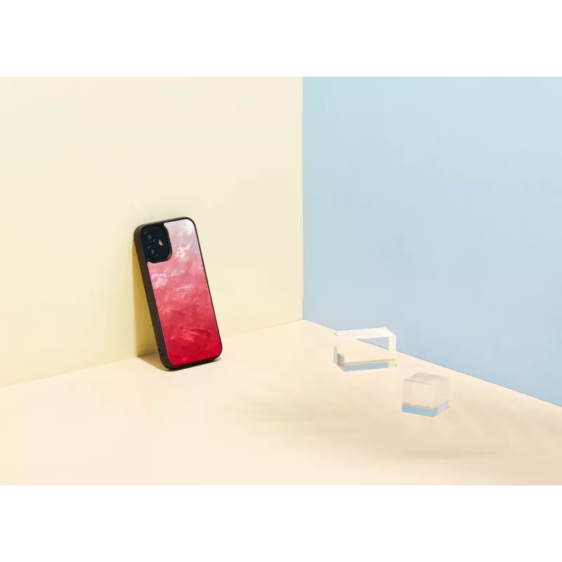 Aizsargājošs tālruņa maciņš iKins Apple iPhone 12 mini — Pink Lake ar melniem akcentiem