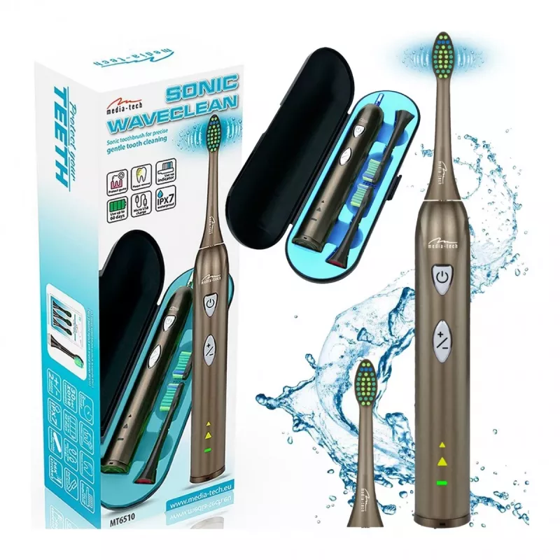 Zobu birste Media-Tech SONIC WAVECLEAN pieaugušajiem brūna