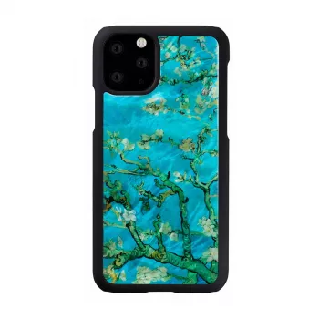 Viedtālruņa maciņš iKins iPhone 11 Pro — mandeļziedu melns, aizsargapvalks