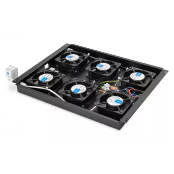 Digitus DN-19 FAN-6-SRV-B produkts, melns