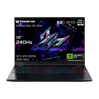 Acer | Predator Helios Neo 16S AI PHN16S-71-95J5 | Melns | 16 collas | OLED | WQXGA | 240 Hz | Intel Core U9 | 275HX | 64 GB | DDR5 | Cietvielu diska ietilpība 1000 GB | NVIDIA GeFo