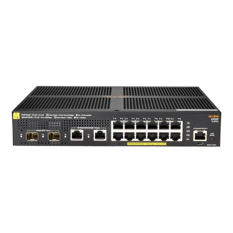 Pārvaldāms slēdzis Aruba 2930F 12G PoE+ 2G/2SFP+
