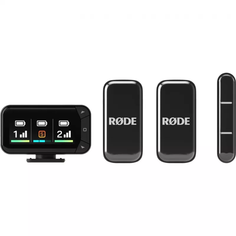 Bezvadu lavaliera mikrofonu komplekts Rode Wireless Micro Camera Kit ar bezvadu raidītāju un uztvērēju