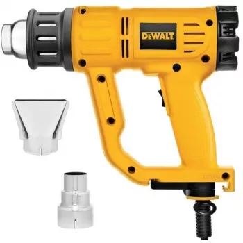 Karstā gaisa pistole DeWalt D26411 — 1800 W, pistoles rokturis, maks. 600°C, 450 l/min gaisa plūsma, dzeltena