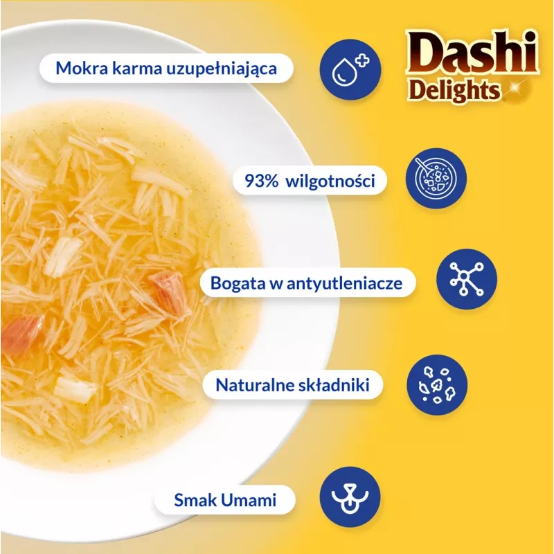 INABA CAT Dashi Delights Silky Broth vistas gaļa ar lasi – kaķu kārums – 40g