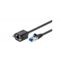 Microconnect SFTP6A03EXT tīkla kabelis, melns, 3 m, Cat6a S/FTP (S-STP)