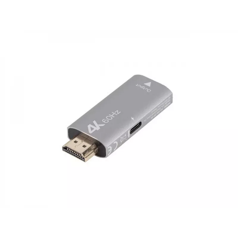 Video kabeļa adapteris Lanberg AD-HD-DP-01 HDMI Type A uz DisplayPort sudraba krāsā