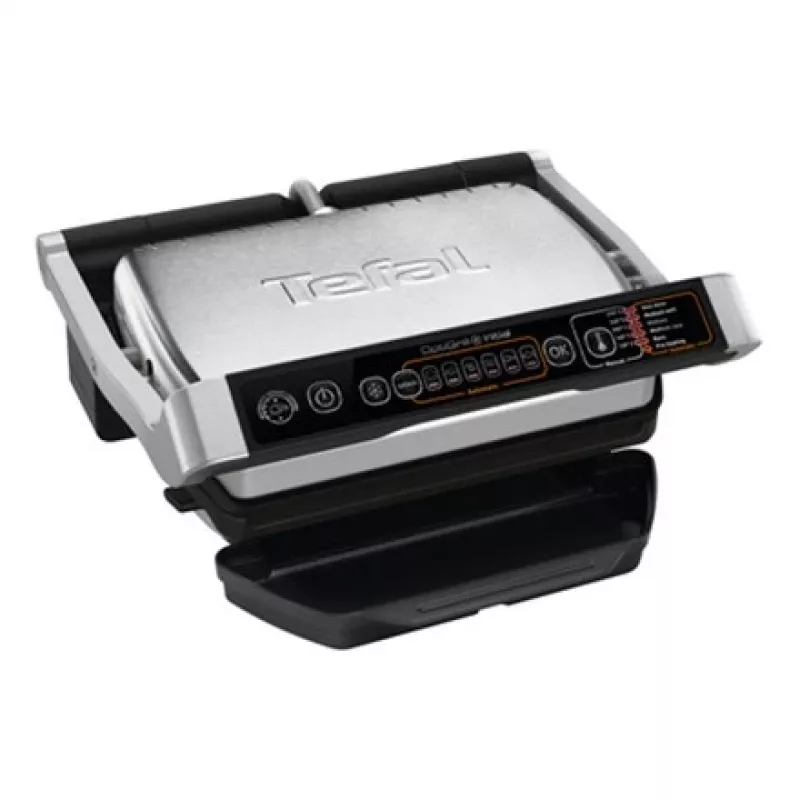 Tefal OptiGrill Initial GC706D kontakta grils, 2000 W, melns/nerūsējošais tērauds
