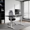 Regulējama augstuma galds Up Up Bjorn balta, galda virsma M Melns