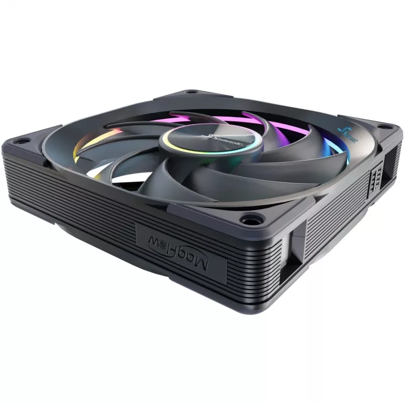 Ventilators Seasonic MagFlow ARGB 12 cm 2000 RPM Melns