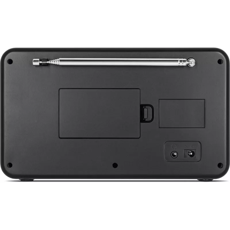 Interneta radio TECHNISAT VIOLA 2 C IR — Analogā & digitālā uztvērēja, DAB+/FM, Wi‑Fi, 3 W, 2,4 collu TFT, 3,5 mm, melns/baltss