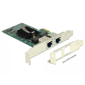 Delock PCIe karte 2x Gigabit LAN tīkla adapteris