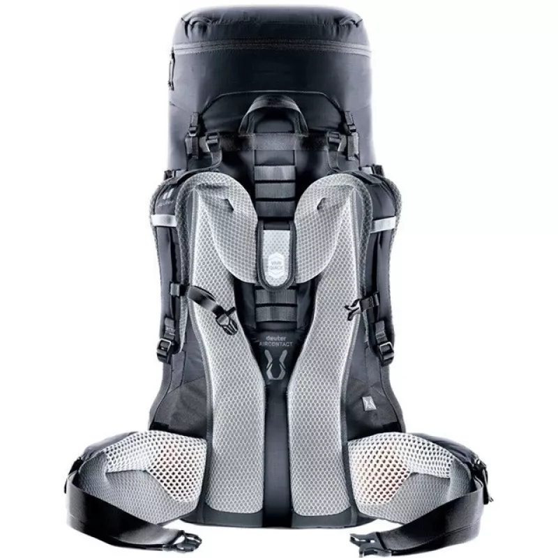 Deuter Aircontact Lite 45+10 SL sieviešu pārgājienu mugursoma, melna