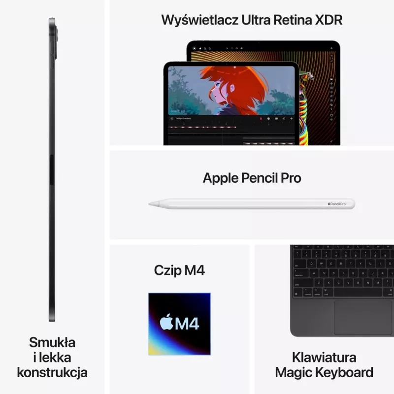 Apple iPad 11-inch Pro WiFi + Cellular 2TB ar Nano-texture Glass — sudrabkrāsā