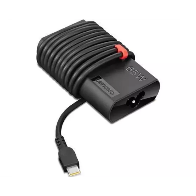 Barošanas adapteris Lenovo GX20Z46255 klēpjdatoriem, iekštelpām/ārtelpām 100–240 V, 1,8 m kabelis, USB‑C, melns