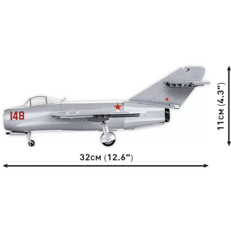 COBI Historical Collection Korejas karš MIG-15 NATO kods Fagot Padomju reaktīvā lidmašīna
