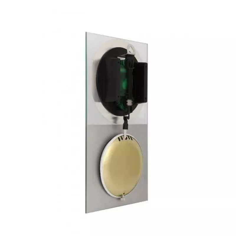 NeXtime klok 3028 OP pulkstenis, 16x30,2 cm, Sienas, Stikls, Sudraba